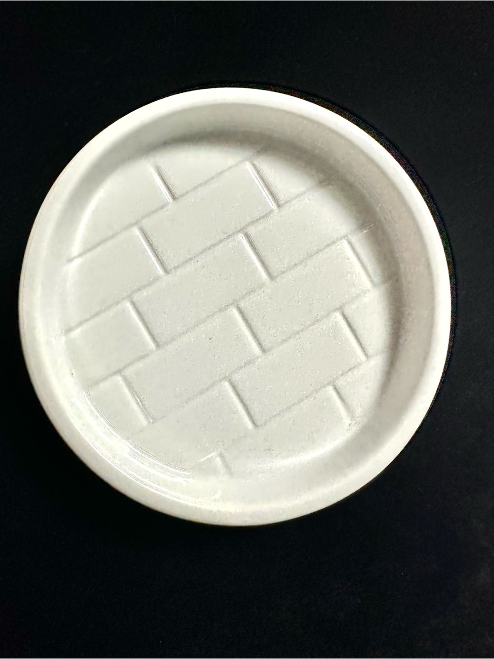Subway Title White Ceramic Trinket Soap Dish NWOT